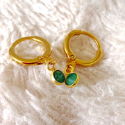 Sweetheart green earrings