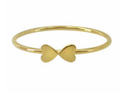 Two hearts stacking ring